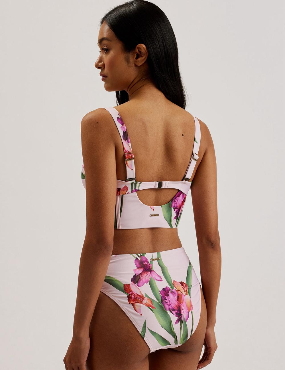 Ted Baker AVELEA - Floral Print High Waisted Women Bikini Bottoms Pink | Malaysia  7531-EFDHL