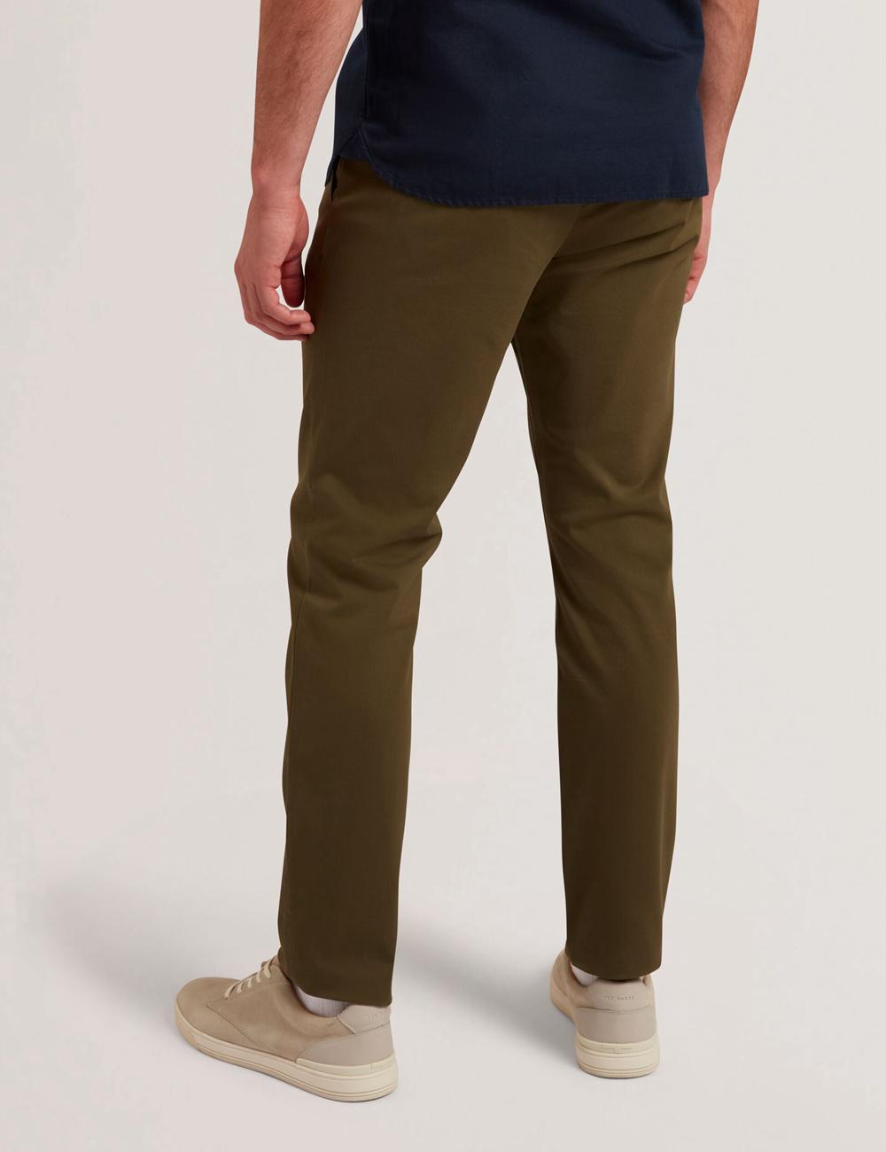 Ted Baker BATFORD - Slim Fit Cotton Blend Chinos Men Trousers Khaki | Malaysia  1590-TCOEL