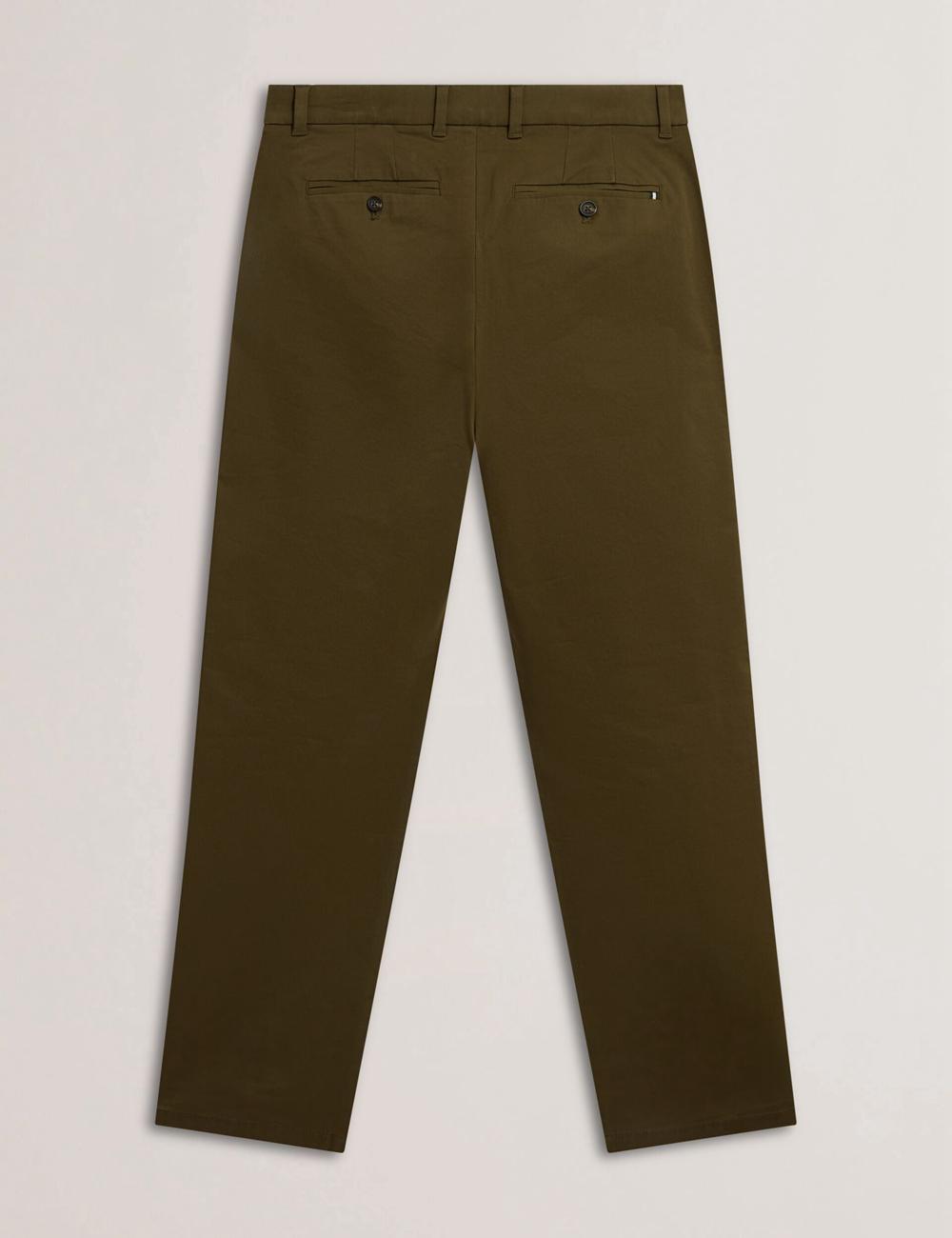 Ted Baker BATFORD - Slim Fit Cotton Blend Chinos Men Trousers Khaki | Malaysia  1590-TCOEL