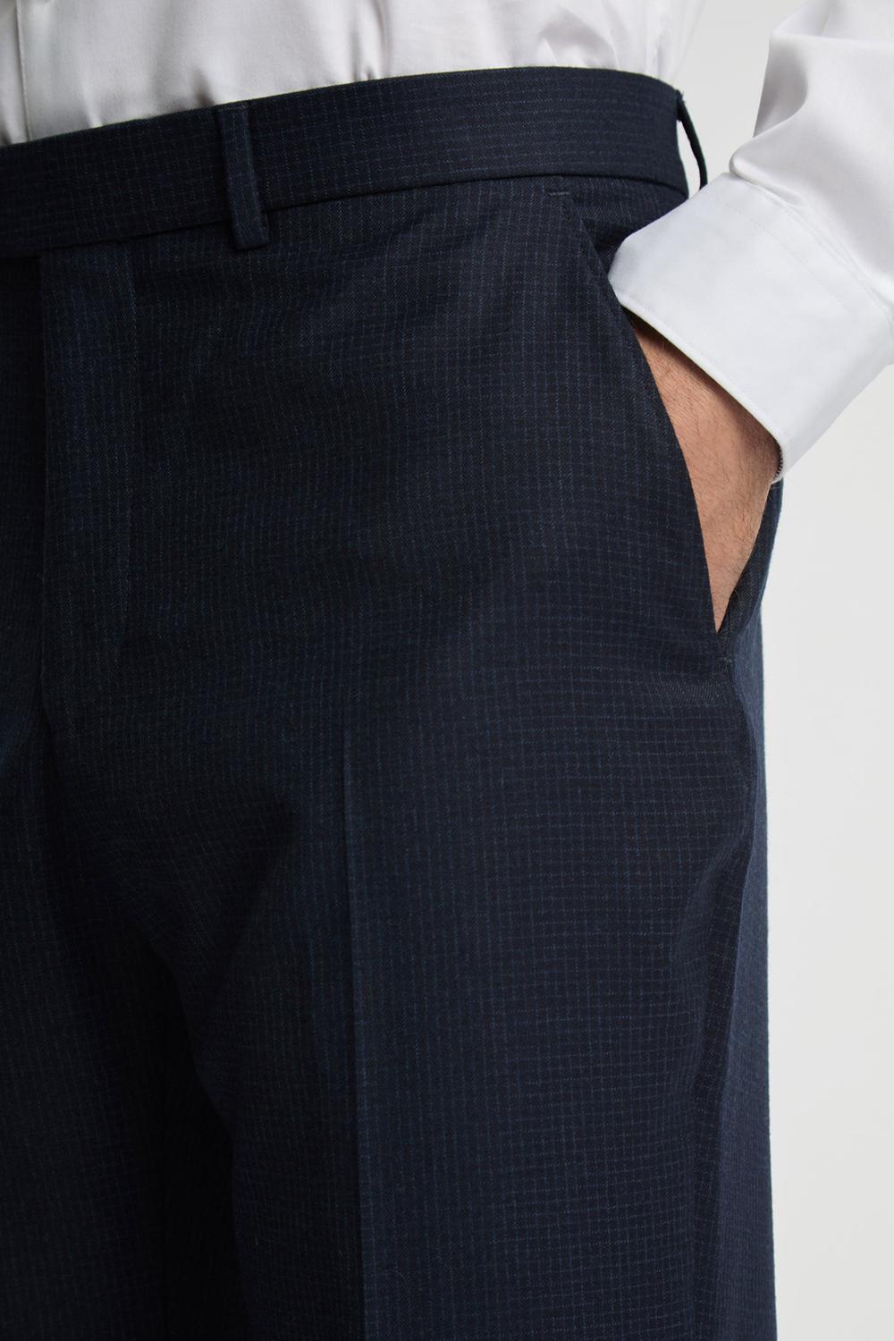Ted Baker CANISTS - Grid Check Regular Fit Suit Men Trousers Navy | Malaysia  5781-QGSHR