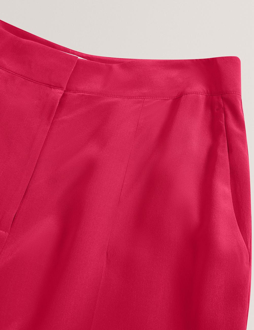 Ted Baker CARLOET - Silk Wide Leg Tailored Women Trousers Fuchsia | Malaysia  7086-ZHXRI