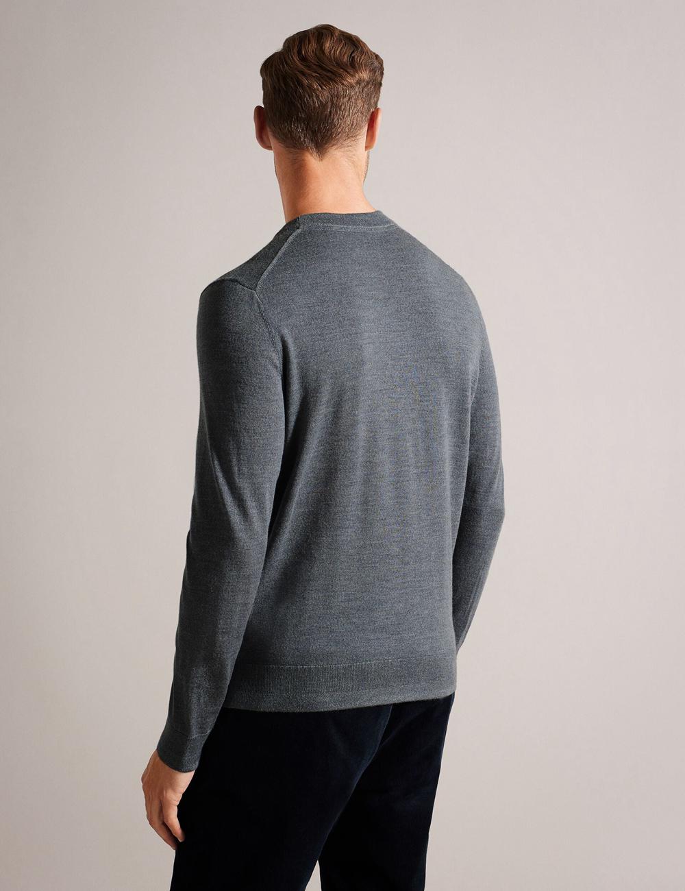 Ted Baker CARNBY - Pure Wool Crew Neck Men Jumpers Charcoal | Malaysia  7531-PHOTD