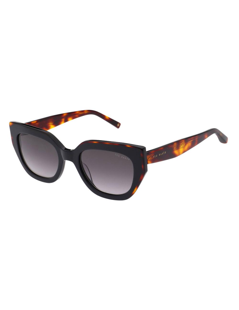 Ted Baker CORAL - Chunky Cat Eye Acetate Women Sunglasses Black | Malaysia  6397-MGHPN
