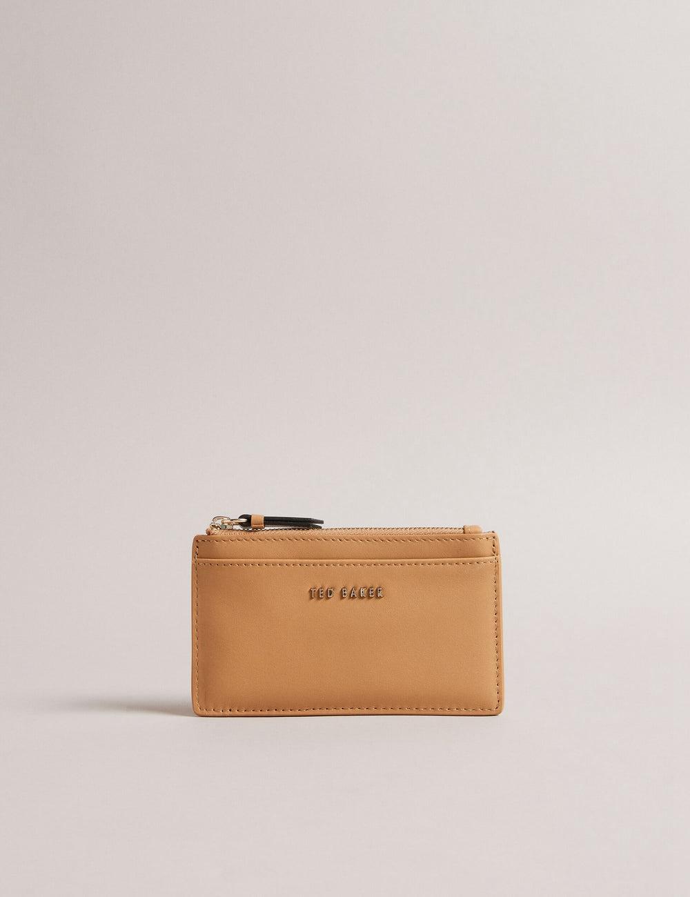 Ted Baker DARCENA - Branded Leather Zip Coin Women Purses Taupe | Malaysia  7290-KEPVZ