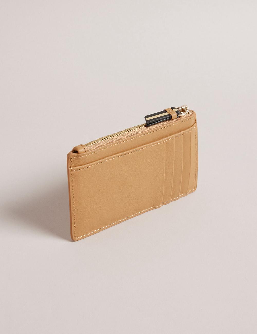 Ted Baker DARCENA - Branded Leather Zip Coin Women Purses Taupe | Malaysia  7290-KEPVZ
