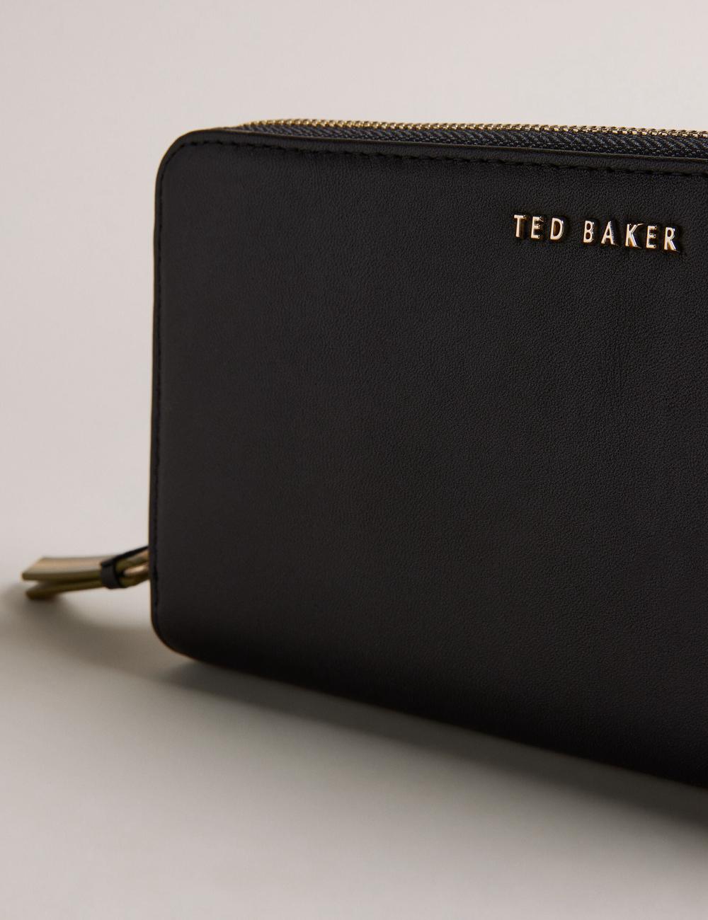 Ted Baker DARCIEA - Smooth Leather Zip Around Large Women Purses Black | Malaysia  9315-XSEFP