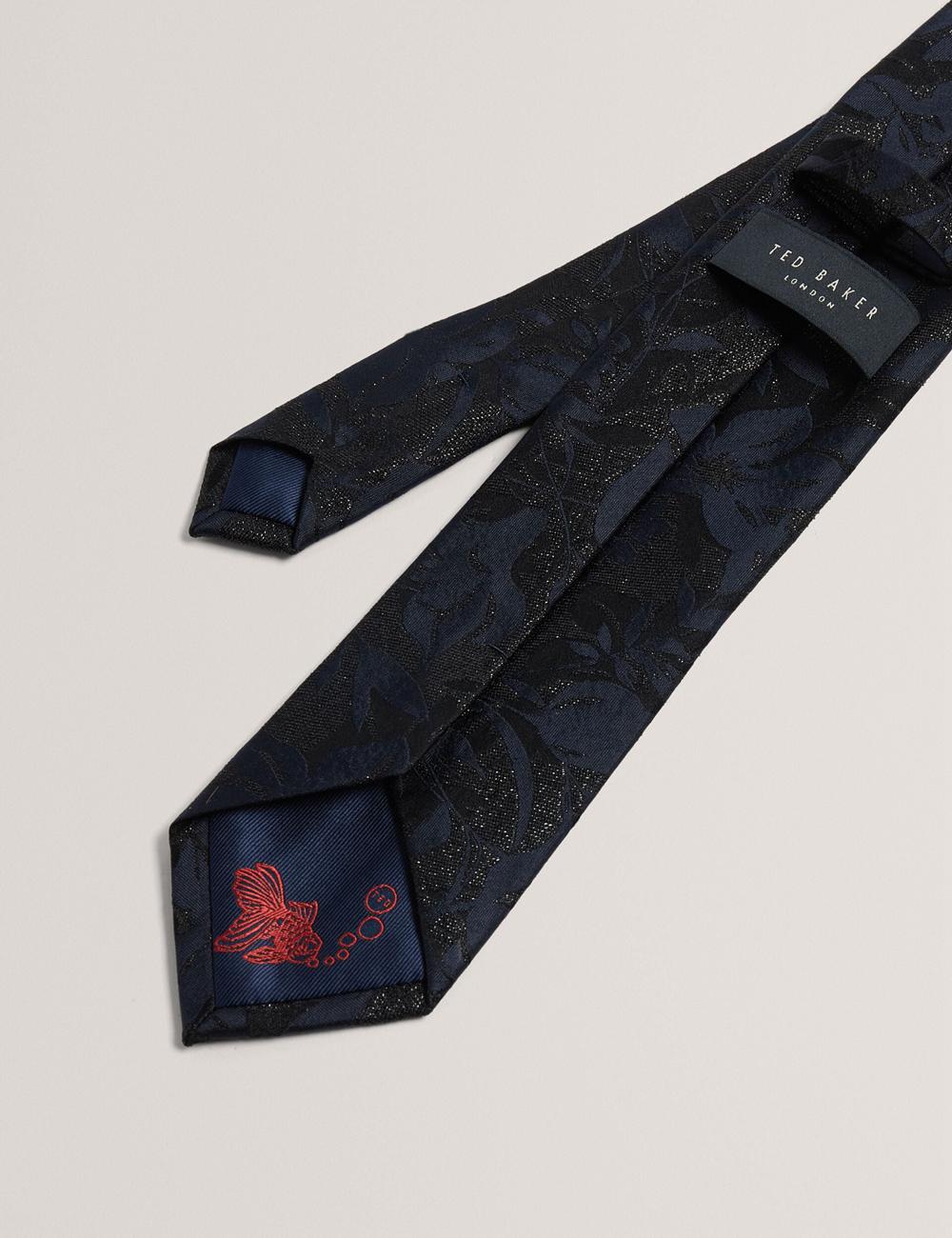 Ted Baker Floral Print Silk Men Ties Navy | Malaysia  0289-CPIBZ