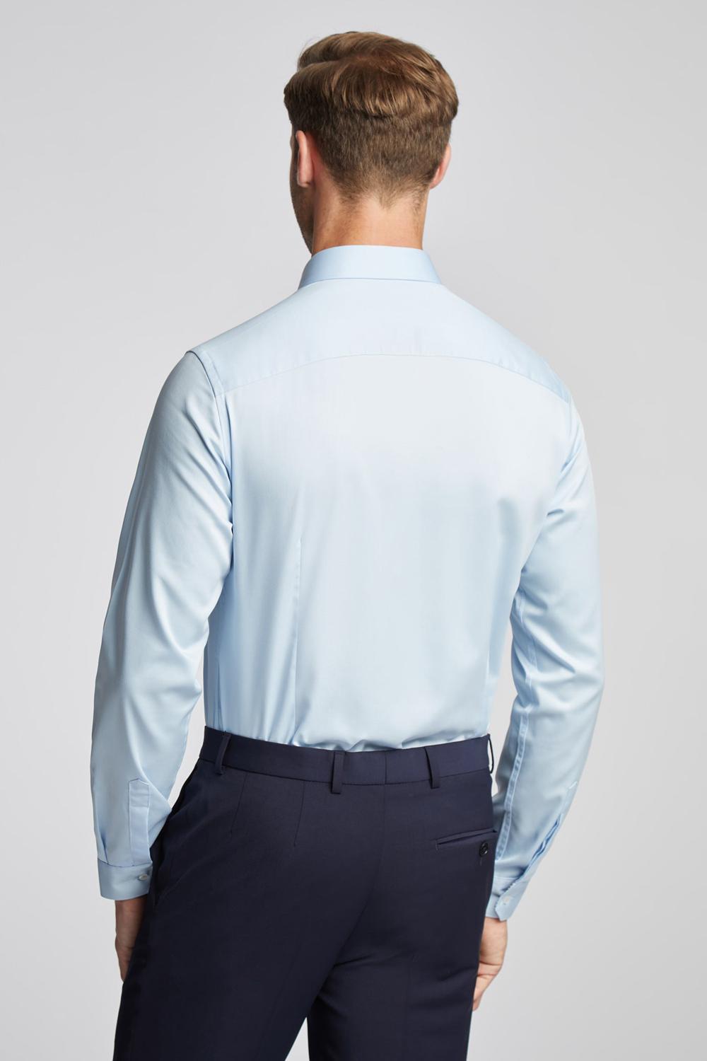 Ted Baker ISLA - Slim Fit Pure Cotton Men Formal Shirts Blue | Malaysia  8042-RYTFN