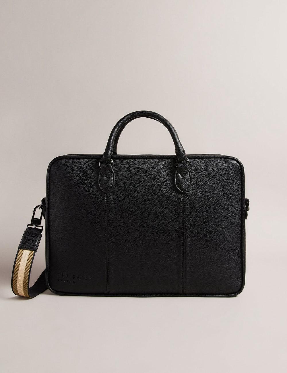 Ted Baker KADEN - Branded Webbing PU Leather Document Men Shoulder Bags Black | Malaysia  1624-NJAMR