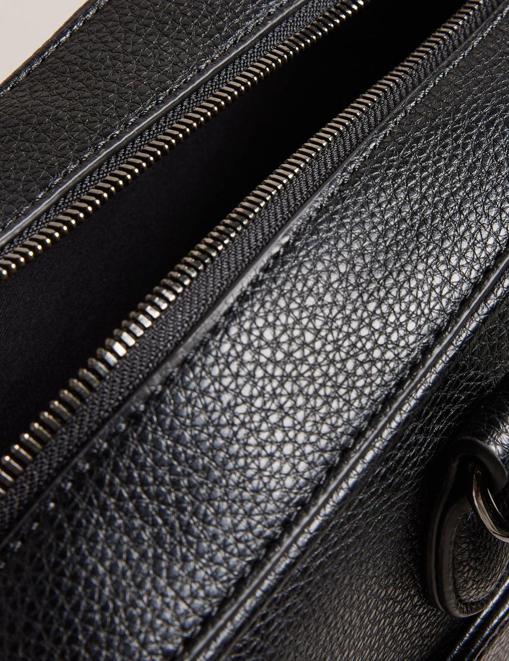 Ted Baker KADEN - Branded Webbing PU Leather Document Men Shoulder Bags Black | Malaysia  1624-NJAMR