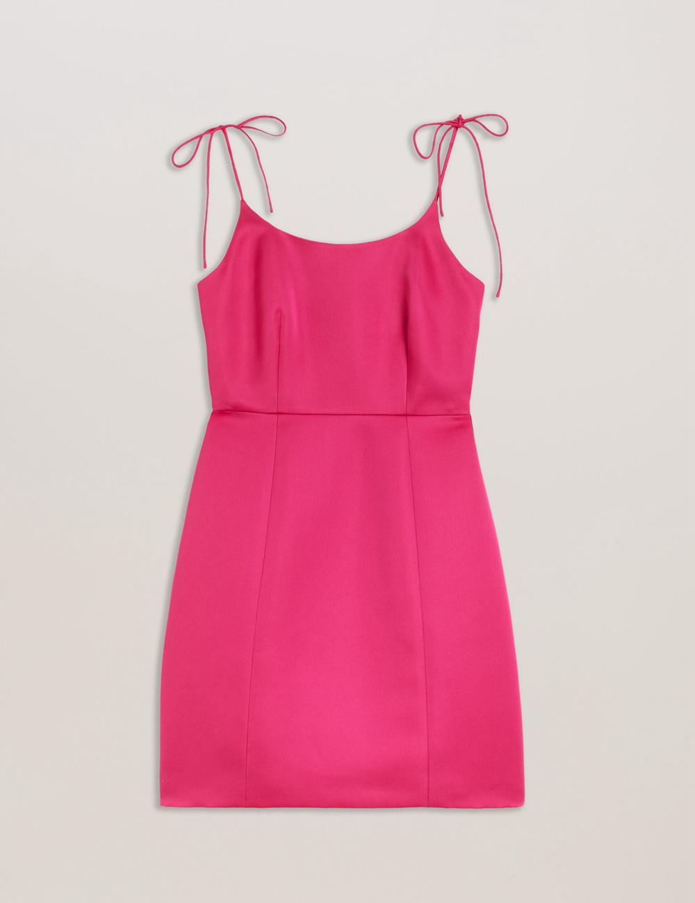 Ted Baker KAVALA - Strap Square Neck Women Mini Dresses Fuchsia | Malaysia  7629-AZFHN