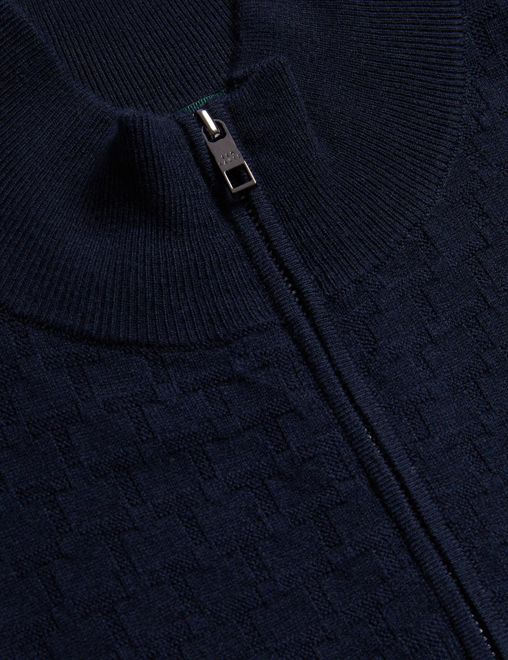 Ted Baker KURNLE - T Knit Half Zip Funnel Neck Men Jumpers Navy | Malaysia  1958-FAUZJ