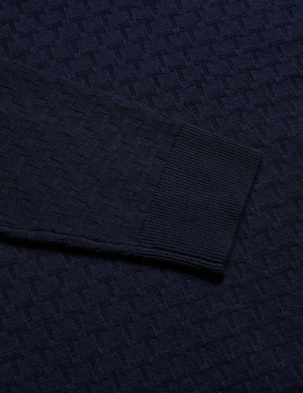 Ted Baker KURNLE - T Knit Half Zip Funnel Neck Men Jumpers Navy | Malaysia  1958-FAUZJ