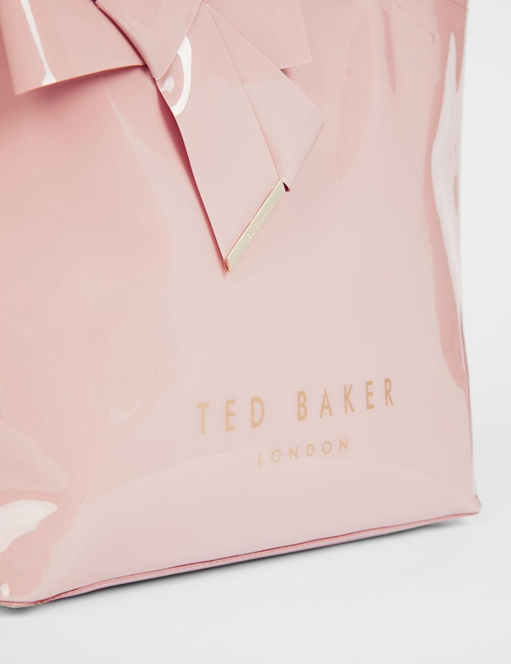 Ted Baker NICON - Knot Bow Vinyl Icon Women Tote Bags Pink | Malaysia  7561-RMKYO