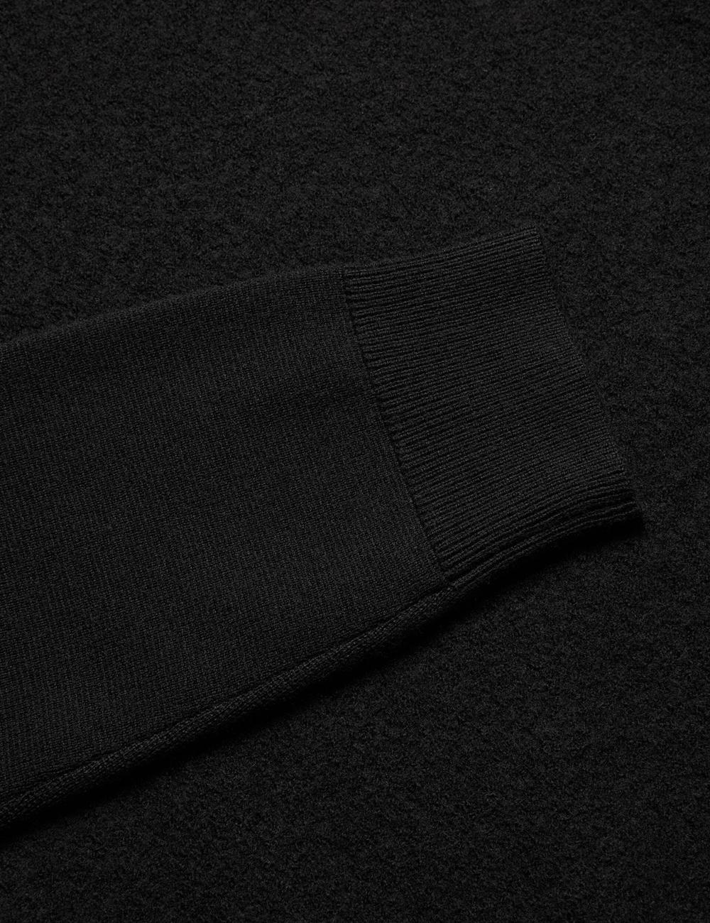 Ted Baker OLMSTE - Boucle Wool Blend Crew Neck Men Jumpers Black | Malaysia  9435-COLZM