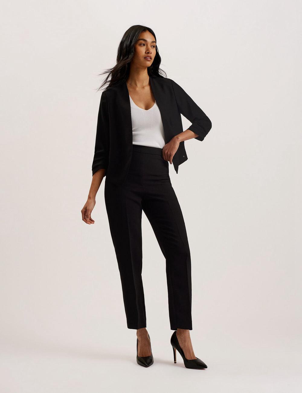 Ted Baker POPSY - 3/4 Sleeve Crop Women Blazers Black | Malaysia  1650-EPLSR