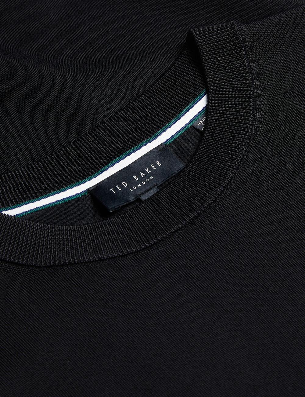 Ted Baker REYON - Rayon Crew Neck Short Sleeve Men T-Shirts Black | Malaysia  6038-IQECT