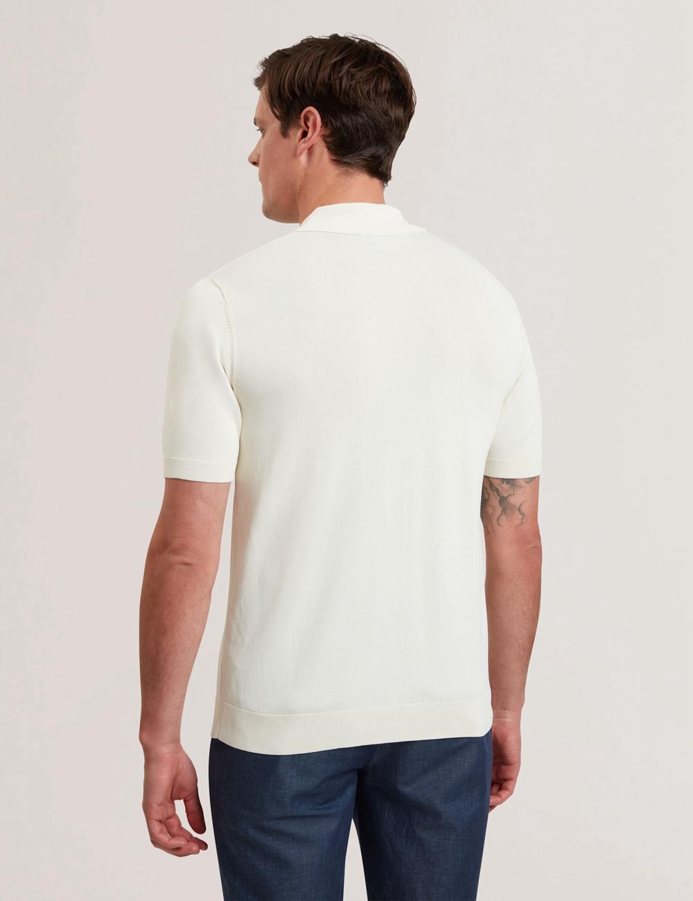 Ted Baker RUITS - Short Sleeve Floral Placement Men Polos Shirts Ecru | Malaysia  2963-WOHDR