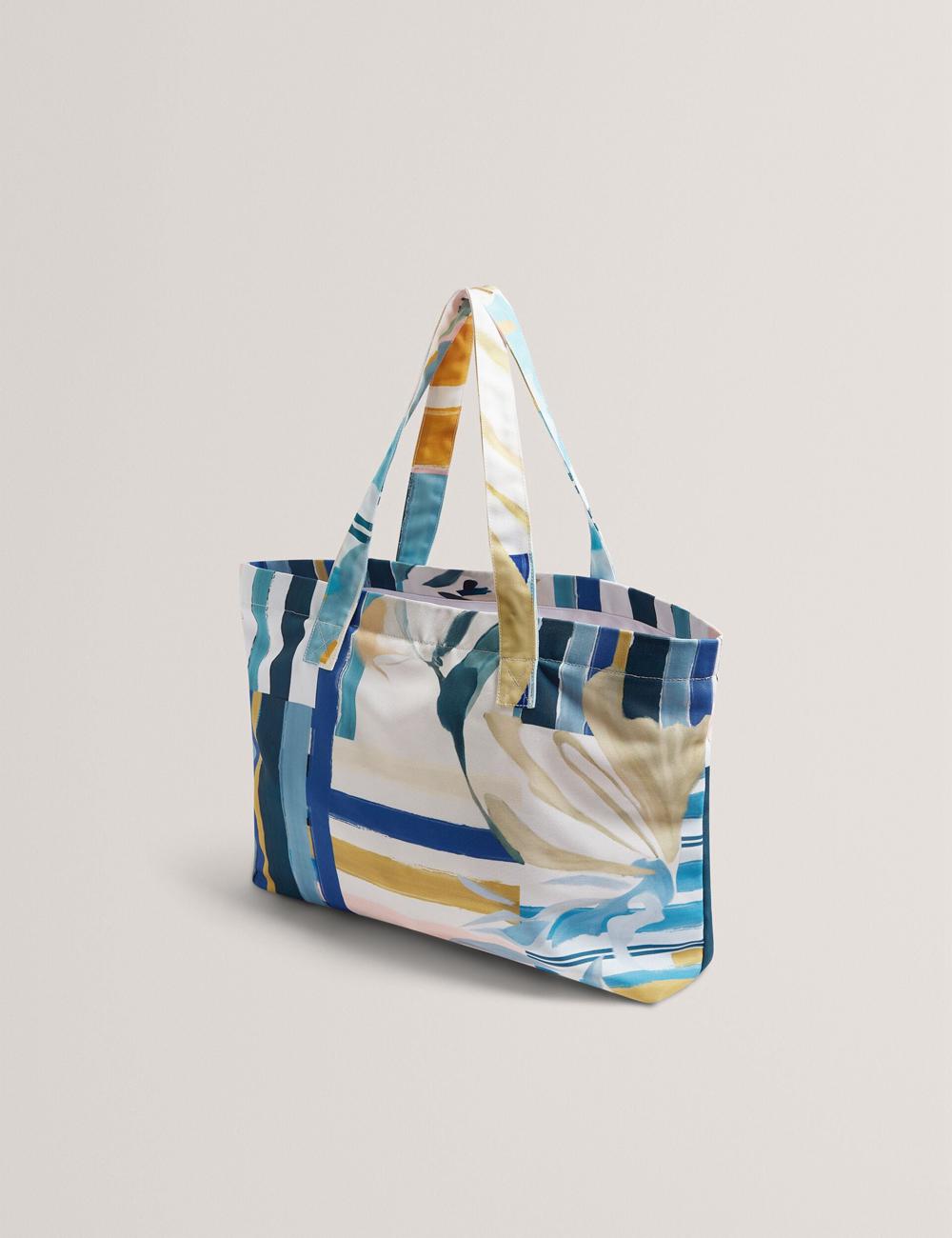 Ted Baker SHELYSS - Printed Beach & Flip Flops Set Women Tote Bags Green | Malaysia  1736-PZLDW
