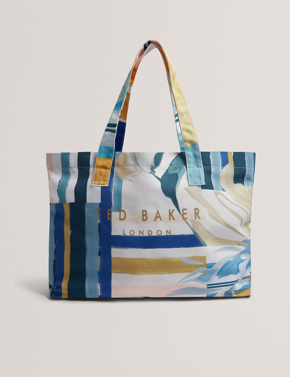 Ted Baker SHELYSS - Printed Beach & Flip Flops Set Women Tote Bags Green | Malaysia  1736-PZLDW