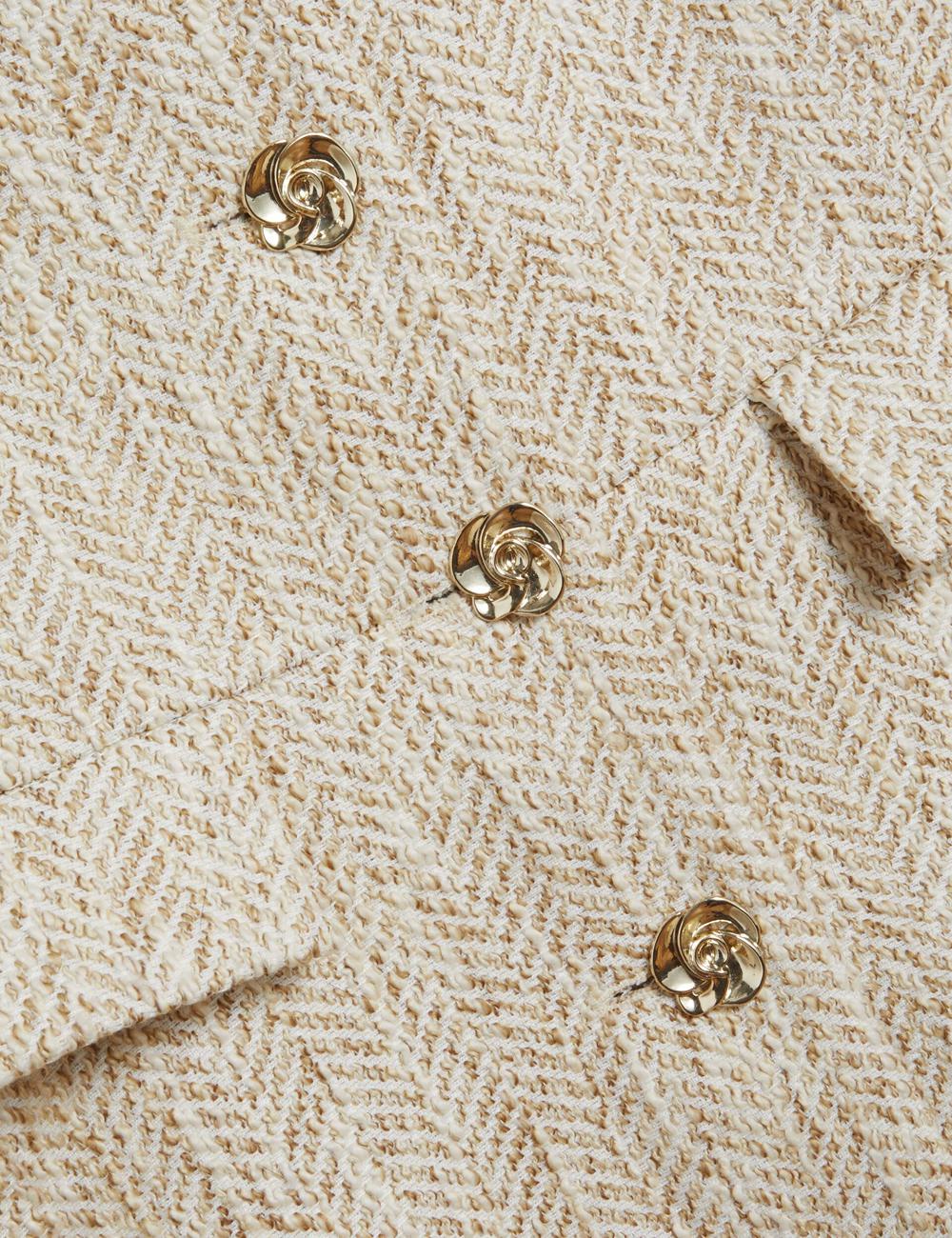 Ted Baker VULPAW - Boucle Herringbone Fitted Women Suit Waistcoat Ivory | Malaysia  7158-ONRVF