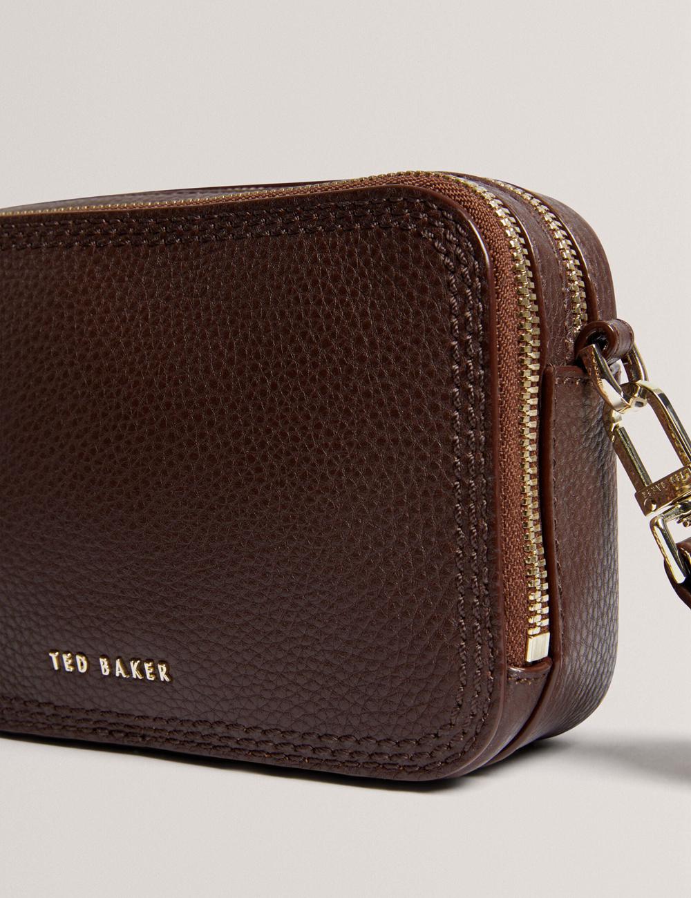 Ted Baker WILLSA - Branded Webbing Mini Leather Camera Women Camera Bag Brown | Malaysia  2849-BJEIX